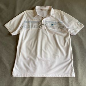 Travis Mathew Golf Polo Fox Racing Collab Men’s Size Large Striped Multicoloured